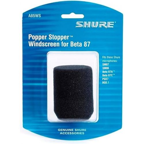  Shure A85WS Black Foam Windscreen for SM85, SM86, SM87A and BETA87A, and BETA87C