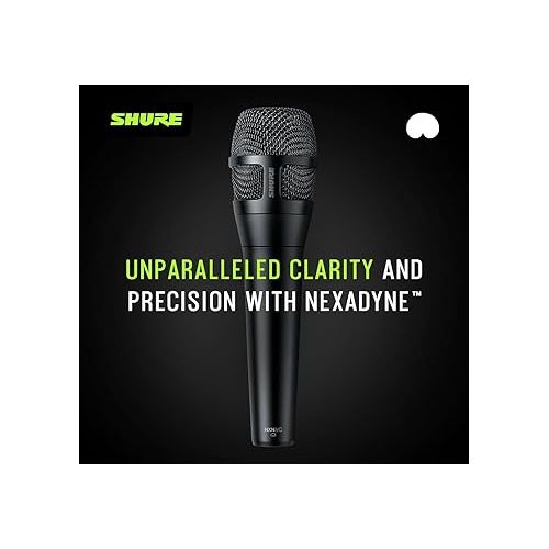  Shure Nexadyne 8/S - SuperCardioid Dynamic Vocal Microphone with Dual-Engine Technology, Focused Sound Capture, Reliability - Ideal for Vocalists Needing Maximum Isolation, Precise Sound Control