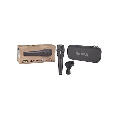  Shure Nexadyne 8/S - SuperCardioid Dynamic Vocal Microphone with Dual-Engine Technology, Focused Sound Capture, Reliability - Ideal for Vocalists Needing Maximum Isolation, Precise Sound Control