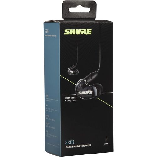  Shure SE215 Smartphone Sound Isolating Earphones with UNI Cable (Black)