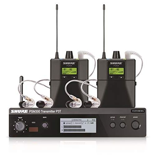  Shure PSM300 Pro Wireless In-Ear Monitor System with SE215 Earphones, G20 Band (Twinpack)