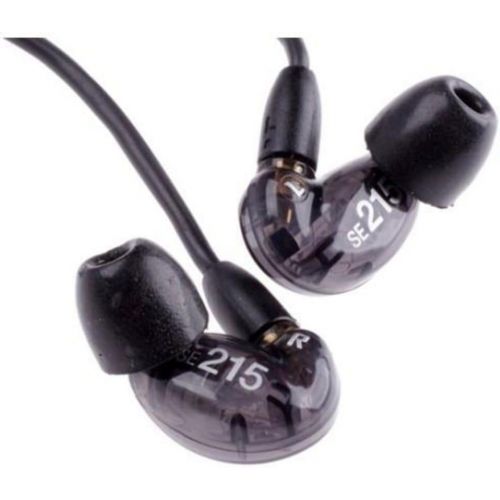  Shure SE215-CL Sound Isolating In Ear Stereo Earphones (Clear) with 3 Pairs of Triple Flange Sleeves for Better Sound Isolation