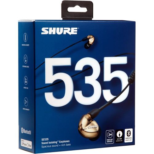  Shure SE535LTD+BT1 Limited Edition Wireless Sound Isolating Earphones with Bluetooth Enabled Communication Cable