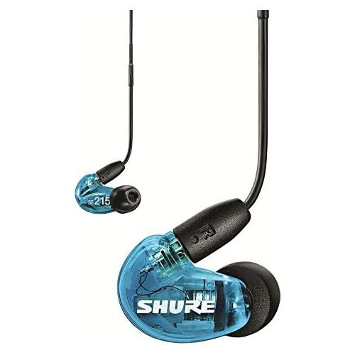  Shure SE215 Sound Isolating Earphones with 3.5mm Cable, Remote and Mic, Special Edition Blue