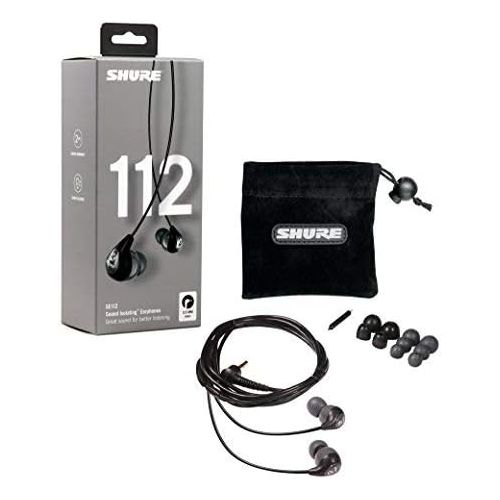  Shure SE112-GR Sound Isolating Earphones with Single Dynamic MicroDriver