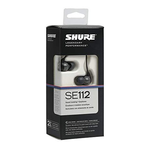  Shure SE112-GR Sound Isolating Earphones with Single Dynamic MicroDriver