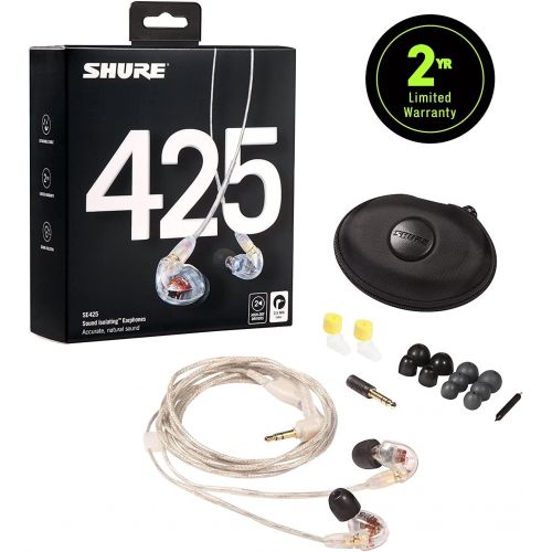  Shure SE425-CL Sound Isolating Earphones with Dual High Definition MicroDrivers