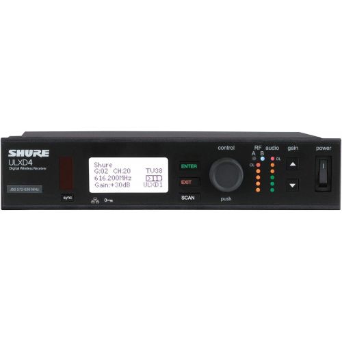  Shure ULX-D Wireless Microphone System, 534-598 MHz (ULXD4=-H50)