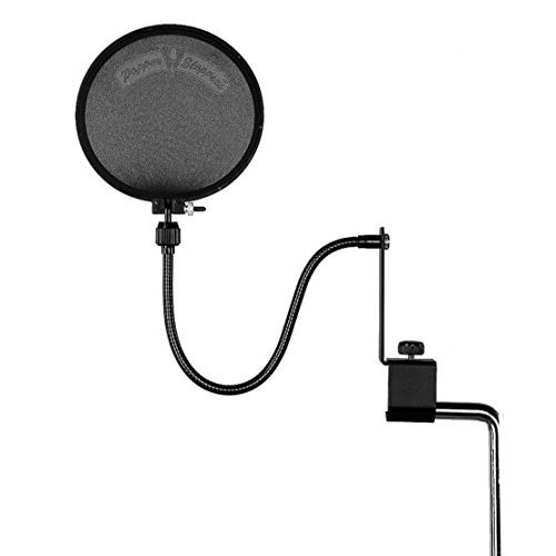  Shure PS-6 Popper Stopper Pop Filter with Metal Gooseneck and Heavy Duty Microphone Stand Clamp