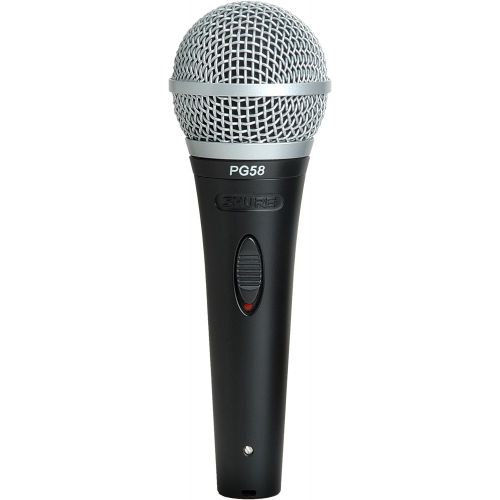  Shure PG58-XLR Cardioid Dynamic Vocal Microphone with XLR-to-XLR Cable