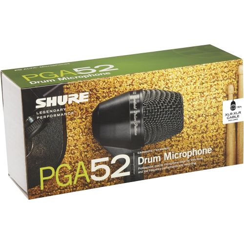  Shure PGA52-XLR Cardioid Swivel-Mount Dynamic Kick-Drum Microphone