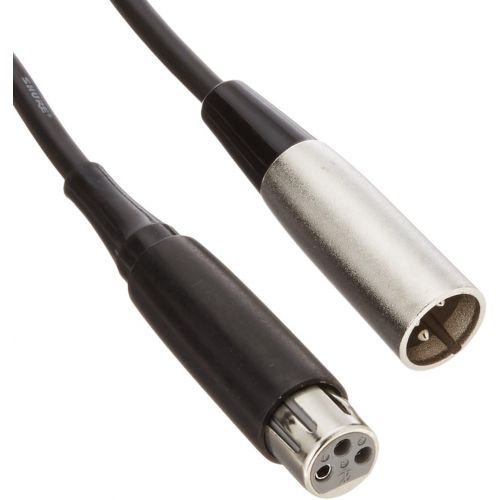  Shure C25B 25-Feet Heavy-Duty Cable XLR Connector on Microphone End, Black