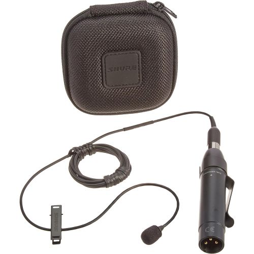  Shure MX150B/C-XLR Cardioid 5mm Subminiature Lavalier Microphone with XLR Preamp, Black