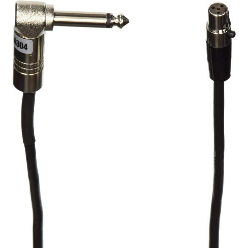  Shure WA304 2 Instrument Cable, 4-Pin Mini Connector (TA4F) with Right-Angle 1/4 Connector