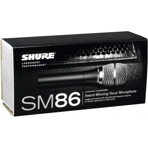  Shure SM86-LC Cardioid Condenser Vocal Microphone,Black