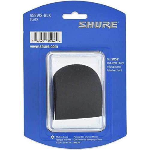  Shure A58WS-BLK Foam Windscreen for All Shure Ball Type Microphones, Black