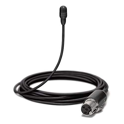  Shure TwinPlex TL47B O-MTQG-A Omnidirectional Lavalier Microphone with Accessory Kit, TA4F, Black