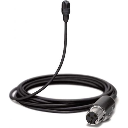  Shure TwinPlex TL47B O-MTQG-A Omnidirectional Lavalier Microphone with Accessory Kit, TA4F, Black