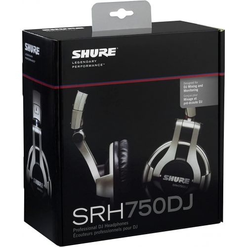  Shure SRH750DJ Professional Quality DJ Headphones (Gold)