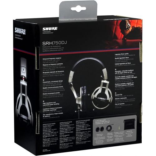  Shure SRH750DJ Professional Quality DJ Headphones (Gold)