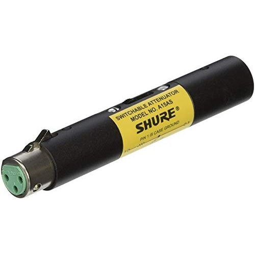  Shure A15AS Switchable Attenuator (15, 20, 25 dB), Passes Phantom Power