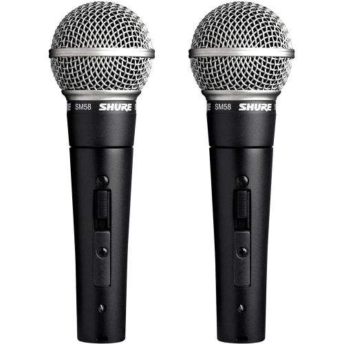  Shure SM58S Professional Vocal Microphone w/On/Off Switch (2 Pack)