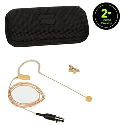  Shure Microflex MX153T/O-TQG Omnidirectional Earset Headworn Microphone, Tan