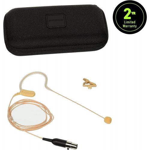  Shure Microflex MX153T/O-TQG Omnidirectional Earset Headworn Microphone, Tan