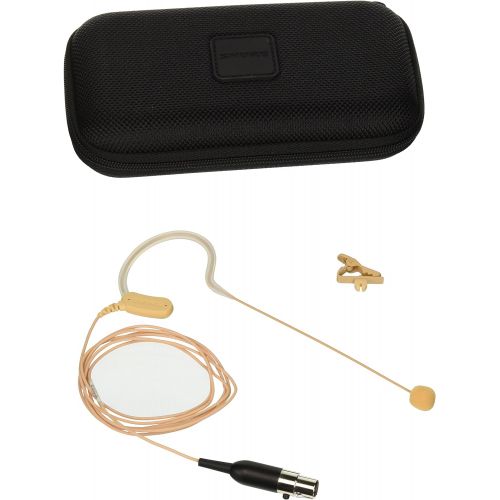  Shure Microflex MX153T/O-TQG Omnidirectional Earset Headworn Microphone, Tan