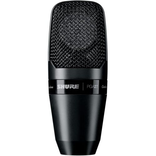  Shure PGA27-LC Large-Diaphragm Side-Address Cardioid Condenser Microphone with Shock-Mount and Carrying Case, No Cable