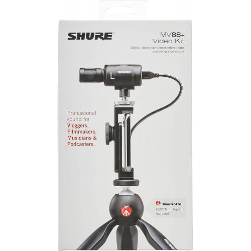  Shure MV88+ Video Kit with Digital Stereo Condenser Microphone for Apple and Android