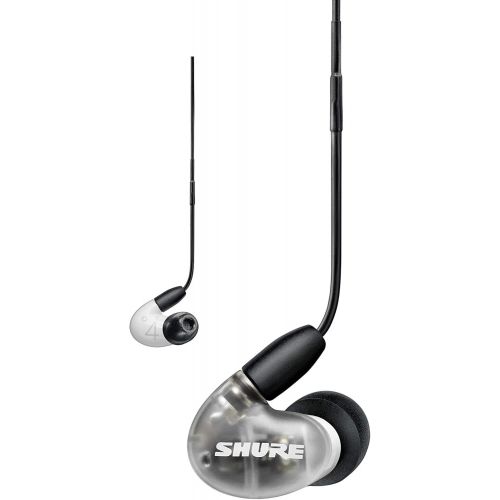  Shure AONIC 4 Wired Sound Isolating Earbuds, Detailed Sound, Dual-Driver Hybrid, Secure in-Ear Fit, Detachable Cable, Durable Quality, Compatible with Apple & Android Devices - Whi