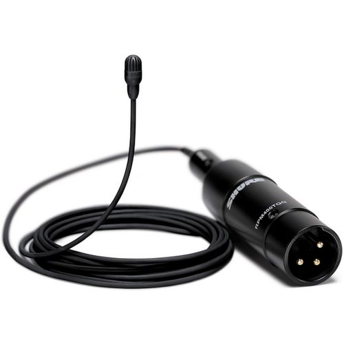  Shure TwinPlex TL47B O-XLR-A Omnidirectional Lavalier Microphone with Accessory Kit, XLR, Black