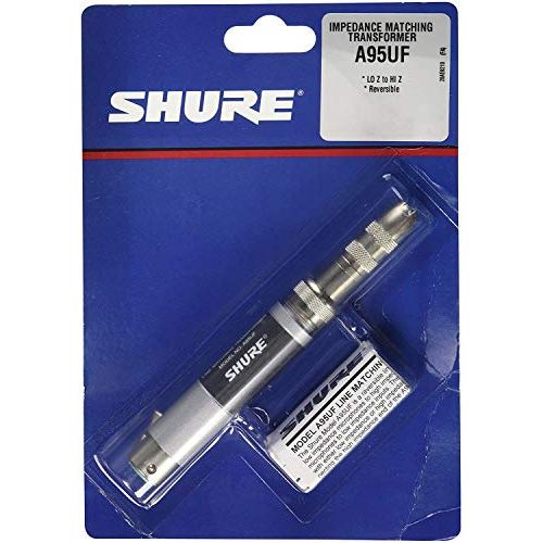  Shure A95UF Transformer; Low Z, Female XLR to High Z MC1M Connector with Mating 1/4-Inch Phone Plug/Jack