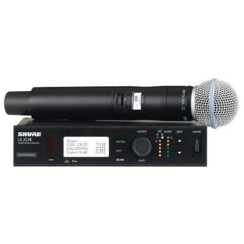  Shure ULXD2 Digital Handheld Wireless Transmitter with Beta 58A Microphone