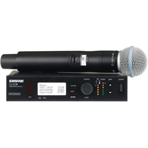  Shure ULXD2 Digital Handheld Wireless Transmitter with Beta 58A Microphone