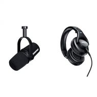 Shure MV7 USB/XLR Dynamic Microphone + SRH440 Headphones for Podcasting, Recording, Streaming & Gaming, Built-in Headphone Output, Voice-Isolating Technology - Black