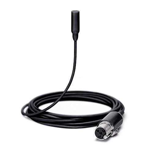  Shure TwinPlex TL48 Omnidirectional Lavalier Microphone, Tailored, MTQG/TA4F, Black, with Accessories