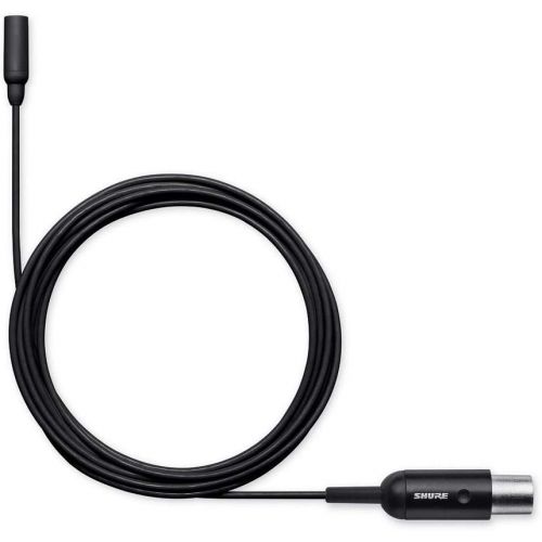  Shure TwinPlex TL48 Omnidirectional Lavalier Microphone, Tailored, MTQG/TA4F, Black, with Accessories