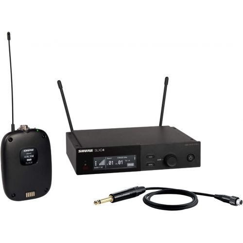  Shure SLXD14 Combo Wireless System with Bodypack and WA305 Instrument Cable for Guitar/Bass