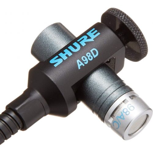  Shure Beta 98AD/C Miniature Cardioid Condenser Drum Microphone (Includes RPM626 in-Line Preamplifier, A98D Drum Mount and 25 Cable), Black