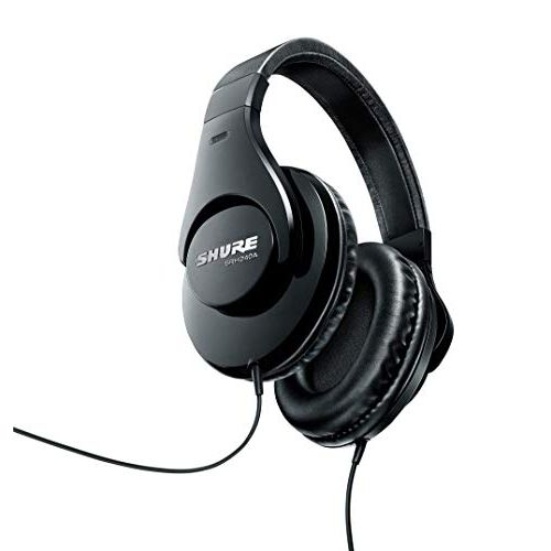  Shure SRH240A Professional Quality Headphones designed for Home Recording & Everyday Listening, black (SRH240A-BK)