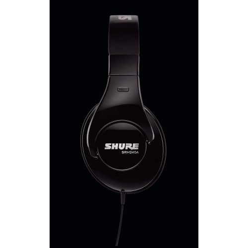  Shure SRH240A Professional Quality Headphones designed for Home Recording & Everyday Listening, black (SRH240A-BK)