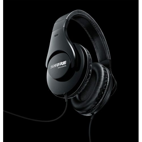  Shure SRH240A Professional Quality Headphones designed for Home Recording & Everyday Listening, black (SRH240A-BK)