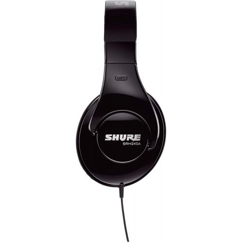  Shure SRH240A Professional Quality Headphones designed for Home Recording & Everyday Listening, black (SRH240A-BK)