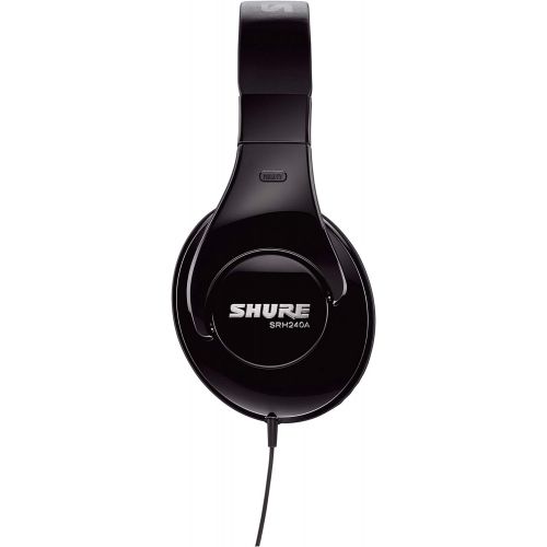  Shure SRH240A Professional Quality Headphones designed for Home Recording & Everyday Listening, black (SRH240A-BK)