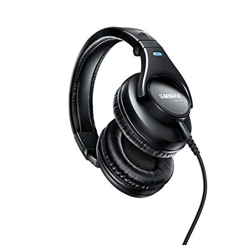  Shure SRH440 Professional Studio Headphones, Enhanced Frequency Response and Extended Range for Home and Studio Recording, with Detachable Coiled Cable, Carrying Bag and 1/4 Adapte