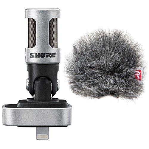  Shure MOTIV MV88 Digital Stereo Condenser Microphone for iOS Devices - With Shure Rycote Windjammer