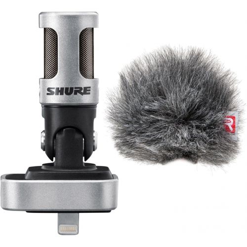  Shure MOTIV MV88 Digital Stereo Condenser Microphone for iOS Devices - With Shure Rycote Windjammer