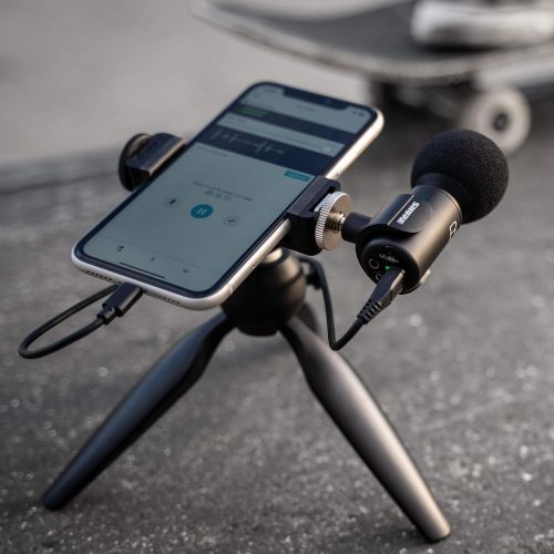  Shure MV88+ Video Kit with Digital Stereo Condenser Microphone for Apple iOS, Android & Desktop Compatible - Apple MFi Certified
